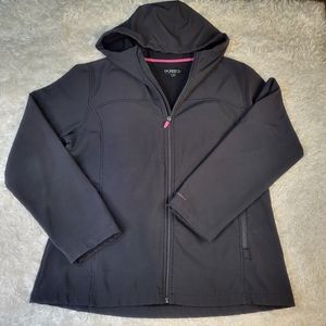 HB Sport by Harve Benard Women's Zip Jacket w/pockets, Black, Large